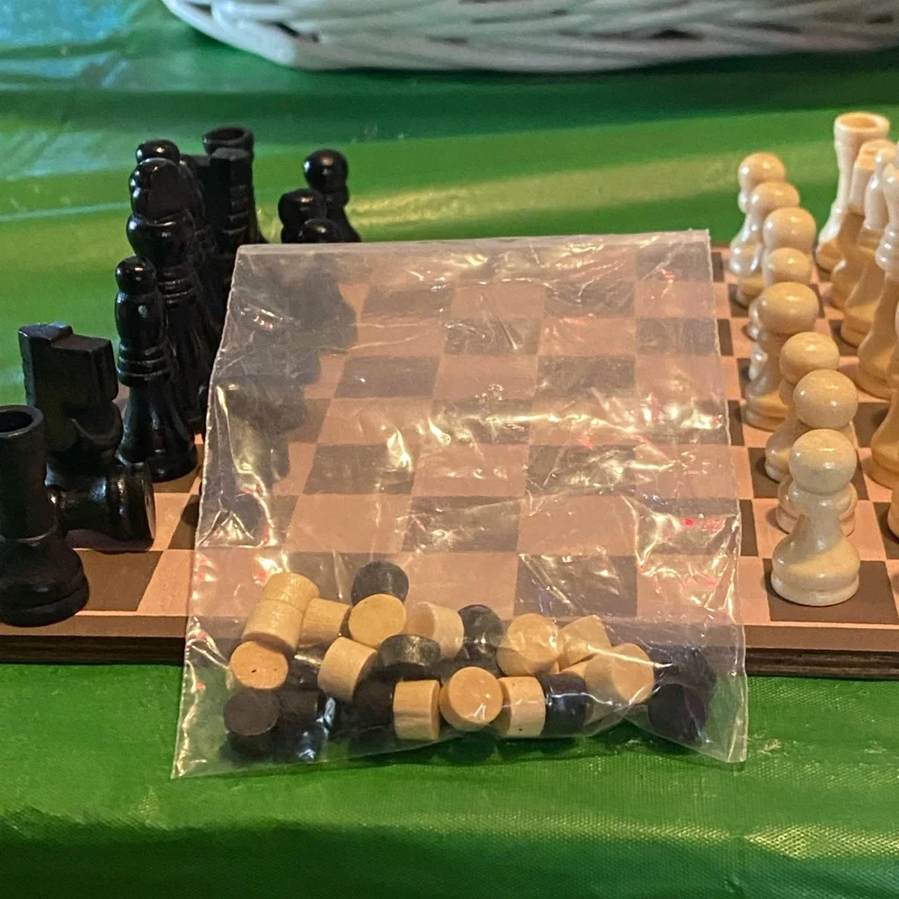 game wooden dice cube five games in one